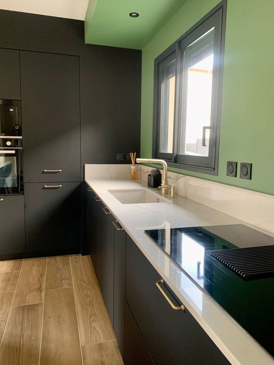 Dessus de cuisine en white Quartzite près de lyon (69)