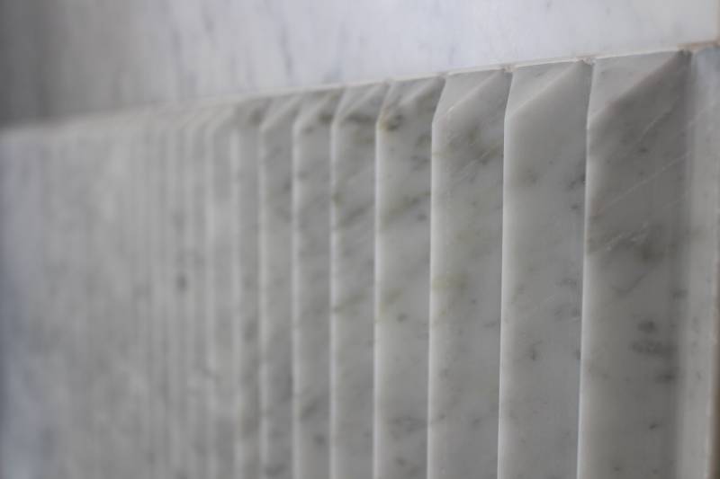 Splendide salle de bain en marbre de carrare à Chaponost (69)