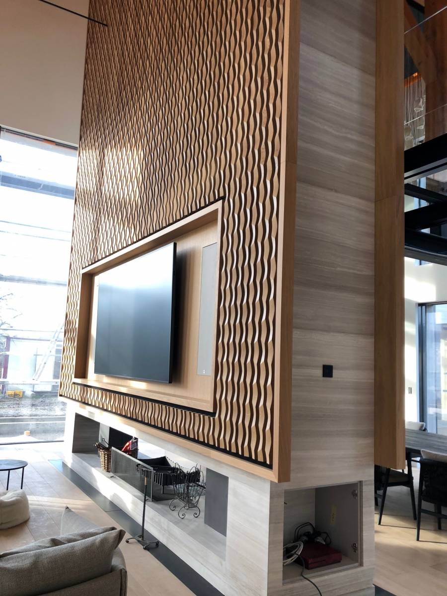 Sublimation d'une cheminée avec le marbre silk georgette en Rhône Alpes